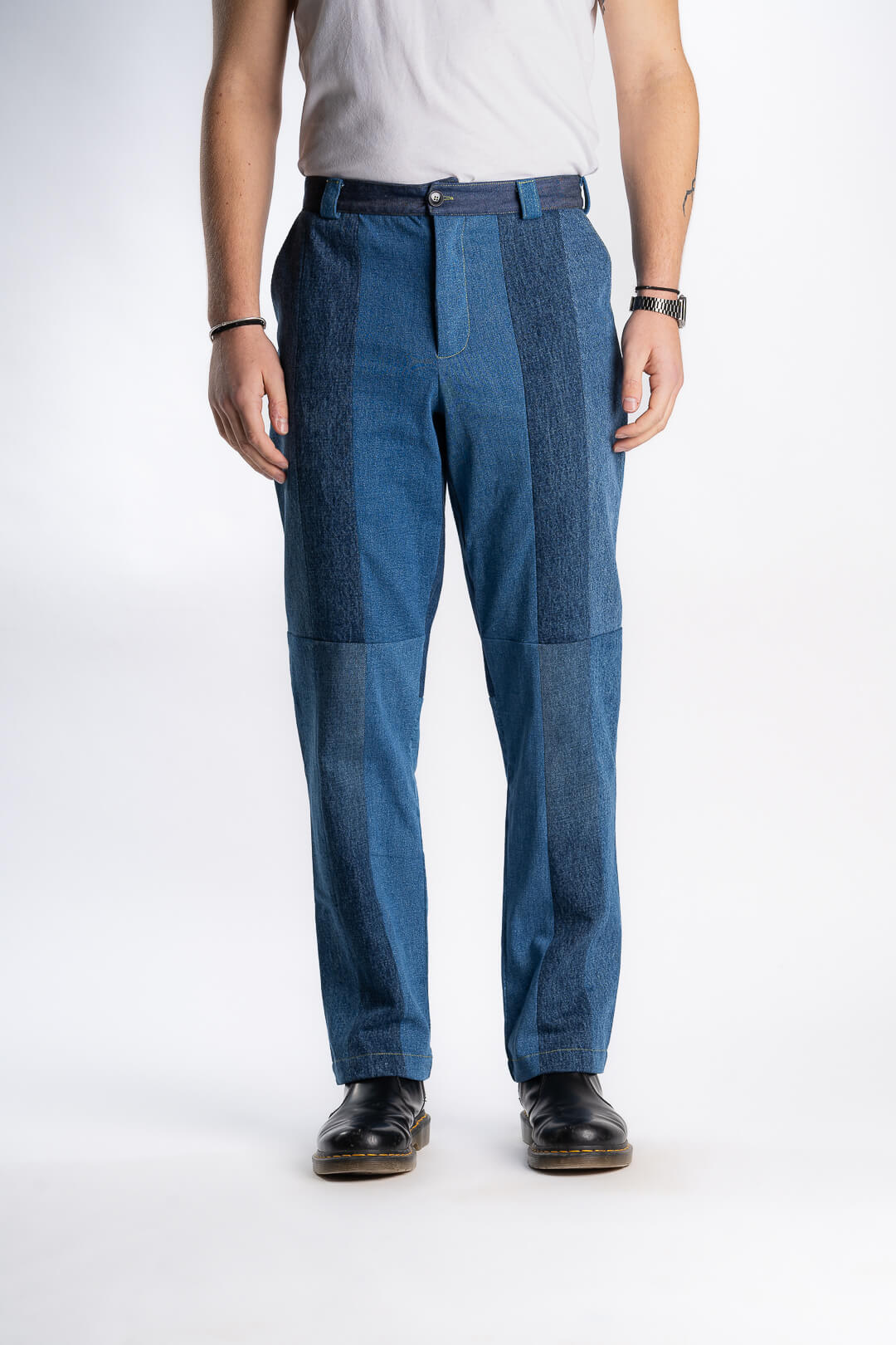 jean homme droit avec bouton