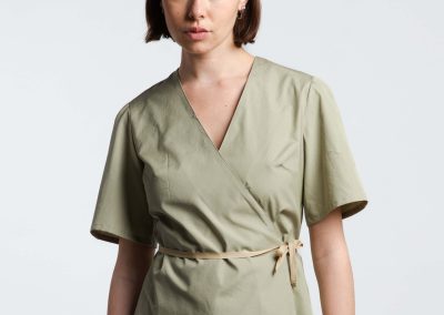 Ensemble en lin vert